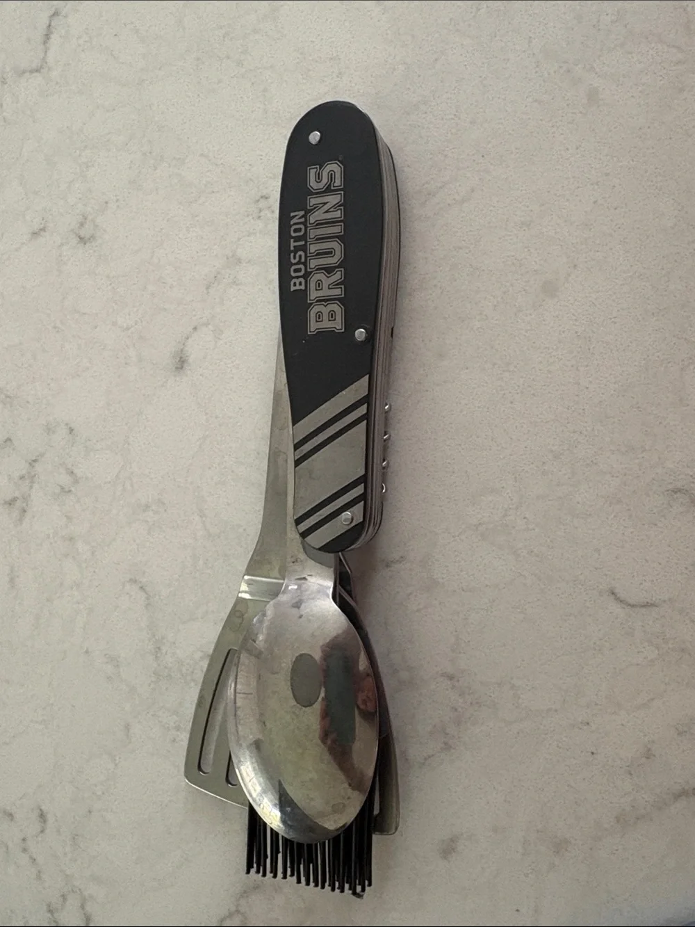 NHL Boston Bruins Folding BBQ Multi-Tool - Black & Stainless